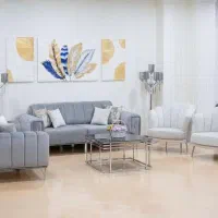 مبلمان راحتی صدفی|مبلمان خانگی و میز عسلی|ایوانکی, |دیوار