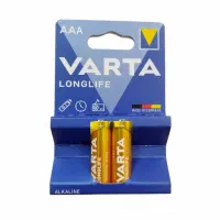 باتری نیم قلمی وارتا Longlife زرد بسته 2 عددی