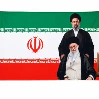 پرچم ایران با عکس رهبر شهید