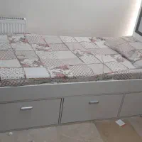 تختخواب یک نفره ۲/۲۰ در ۱ تمام ام دی اف ۳ کشو