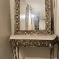 آینه وشمعدان برنزی تمیز وسالم