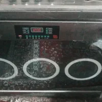اجاق گاز ۵ شعله طرح فر ، رویه استیل
