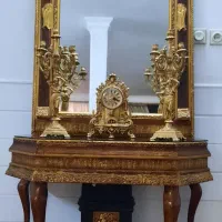 آینه و شمعدان و ساعت(ست کامل)|بوفه، ویترین، کنسول|کاشان, فاز ۱ ناجی آباد|دیوار