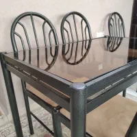 میز نهارخوری ۴ نفره فلزی|میز و صندلی غذاخوری|بجنورد, |دیوار