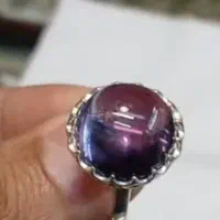 انگشتر یاقوت معدنی نقره اصلی