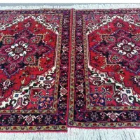 یکجفت قالیچه دستبافت هریس بافت عالی کاملا نو