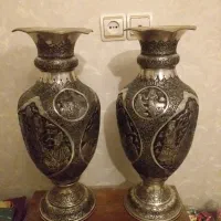 گلدان مسی قلمزنی