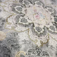 2 تخته فرش 9 متری گل برجسته ابریشم