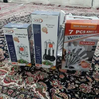 ست کفگیر و ملاقه و ابزار و چاقو کاملا نو|ظروف پخت‌وپز|قم, چهل درخت‎|دیوار