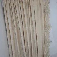 والان پرده مخمل حاشیه دار