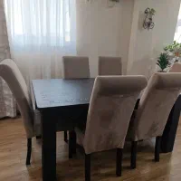میز وصندلی غذاخوری ۶نفره میز به ۸نفره هم میشه|میز و صندلی غذاخوری|شلمان, |دیوار