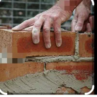 کمک بنا، دستیار سفال چینی، آجر و بلوک