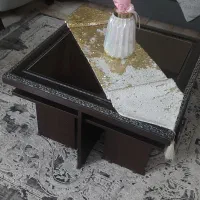 میز پذیرایی mdf با ۳ عسلی