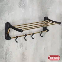 رخت آویز تاشو رنگ مشکی طلایی
