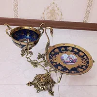 ست پذیرای شیرینی و شکلات خوری برنج ترکیب بشقاب چین|ظروف سرو و پذیرایی|تهران, خاک سفید|دیوار