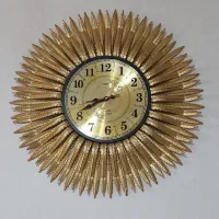 ساعت طلایی طرح خورشیدی|ساعت دیواری و تزئینی|هشتگرد, شهرک ولیعصر (مصلی)|دیوار