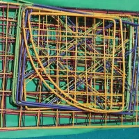 استند فلزی رنگی ( ۱۶ تیکه )