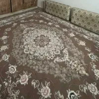 فرش 12 متری گردویی و دو عدد پشتی نو|فرش|دورود, |دیوار