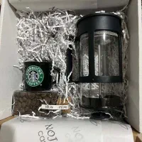 ست کامل قهوه (فرنچ پرس + ماگ + قهوه) کاملاً نو