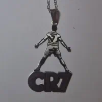 گردنبند مردانه تمام استیل طرح رونالدو .فوتبال