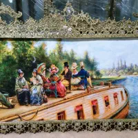 تابلو فرش برنز برنجی شاکر|صنایع دستی و سایر لوازم تزئینی|اردبیل, |دیوار