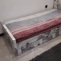 تخت تک نفره و میز تحریر ام دی اف|تخت و سرویس خواب|رشت, جهاد|دیوار