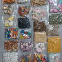 آجیل.شکلات. حبه عناب سنجد.زرشک.بستنی ومارشمالو خشک