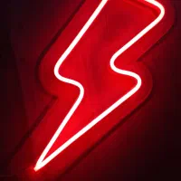 تابلو نئون طرح رعد و برق