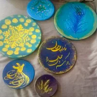 دیوار کوب سفالی خیلی زیبا و شیک کار دست ست شش تایی