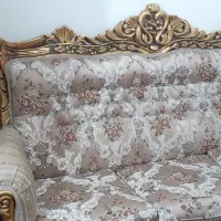 مبل ۷ نفره سلطنتی چوب اصل راش‌ و به همراه سه میز