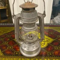 چراغ لاله فانوس نفتی فیتیله ایی کتری لعابی روسی
