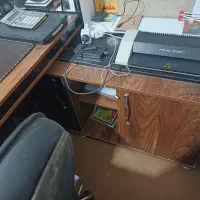 میز مدیریت سه بعدی MDF طرح ال و سه تکه|مبلمان اداری|شیراز, کوزه گری|دیوار