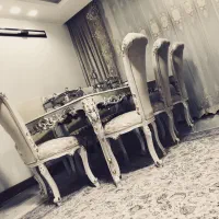 ست مبل استیل و میزغدا خوری ۸نفره|مبلمان خانگی و میز عسلی|برخوار, |دیوار