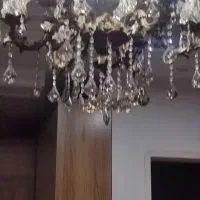 لوستر برنجی سیاه قلم شش شعله