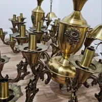 ۲ عدد لوستر برنجی ۱۶ شاخه