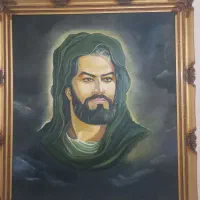 تابلو بوم قاب عکس نقاشی امام حسین (ع)|تابلو، نقاشی، عکس|شیراز, معالی‌آباد|دیوار