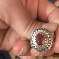 انگشتره نقره یاقوت