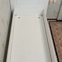 تخت یک نفره نو باتشک طبی فنری و محافظ تشک و پاتختی