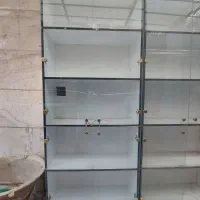قفسه چوبی درب شیشه ای