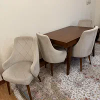 میز ناهارخوری چوبی با صندلی ۴ نفره