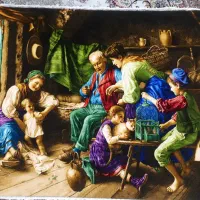 تابلوفرش دستبافت نفیس کانون خانواده