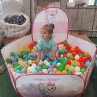 استخر توپ تاشو کودک با سبد بسکتبال