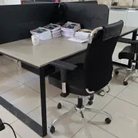 میز گروهی ۴ نفره مناسب کال سنتر منصور + ۴ صندلی|دفتر کار|یزد, |دیوار