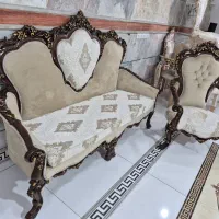 مبل کلاسیک افسون ۹نفره با پارچه/ /مخمل//|مبلمان خانگی و میز عسلی|تبریز, |دیوار