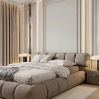 تخت خواب تدی مبلمان ماوی کیش|تخت و سرویس خواب|کیش, |دیوار