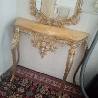 آینه وکنسول جنس آلییاژوپارتیشن چوب گردو