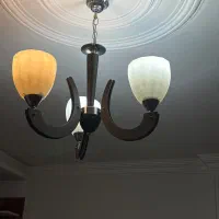 لوستر ۳ شاخه چوبی|لوستر و چراغ آویز|تهران, دروازه شمیران|دیوار