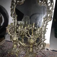 آیینه شمعدان آنتیک برنجی