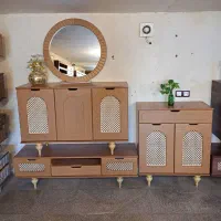 میز ال سی دی تلویزیون کنسول و آینه نقدی و چکی