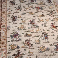 فرش ابریشم طرح دستباف نقشه شکارگاه|فرش|تهران, امین حضور|دیوار